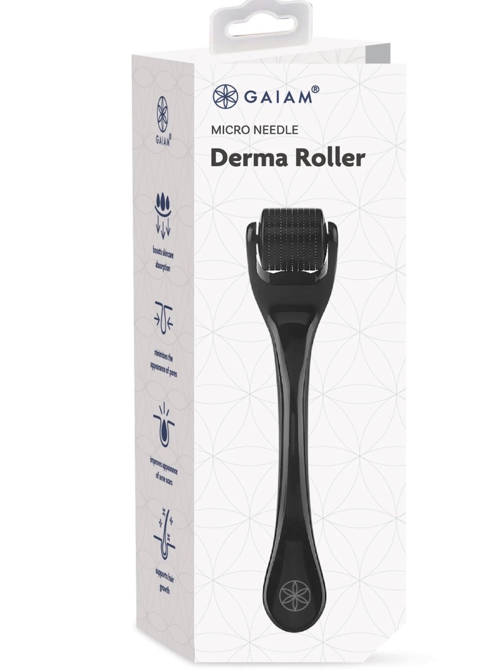 GAIAM Black Derma Roller Micro Needle for Men's Grooming